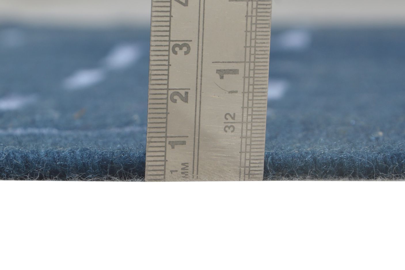 Wool Blue Rug 3' X 5' Modern Dhurrie Scandinavian Geometric Room Size Carpet   7864673271957