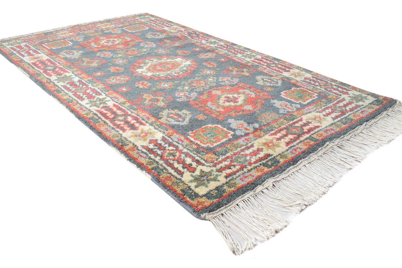 Wool Blue Rug 3' X 5' Persian Hand Knotted Kazak Oriental Room Size Carpet   7865142182037