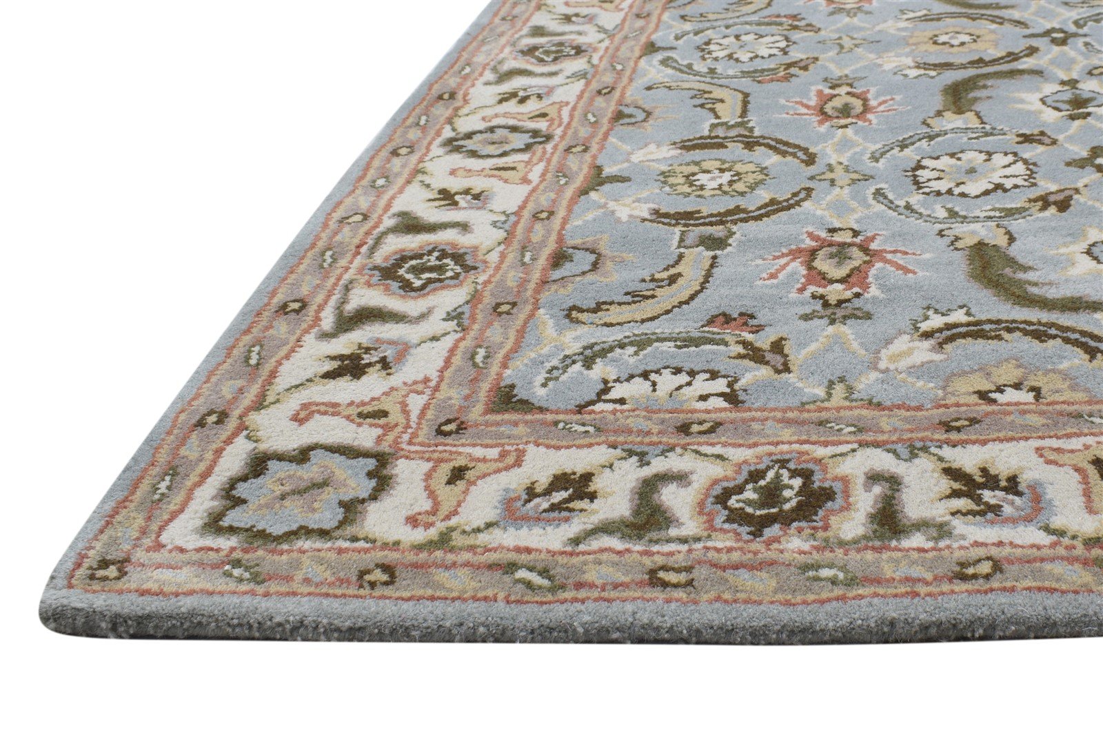Wool Blue Rug 4' X 6' Persian Hand Tufted Kashan Oriental Room Size Carpet   7864339693717