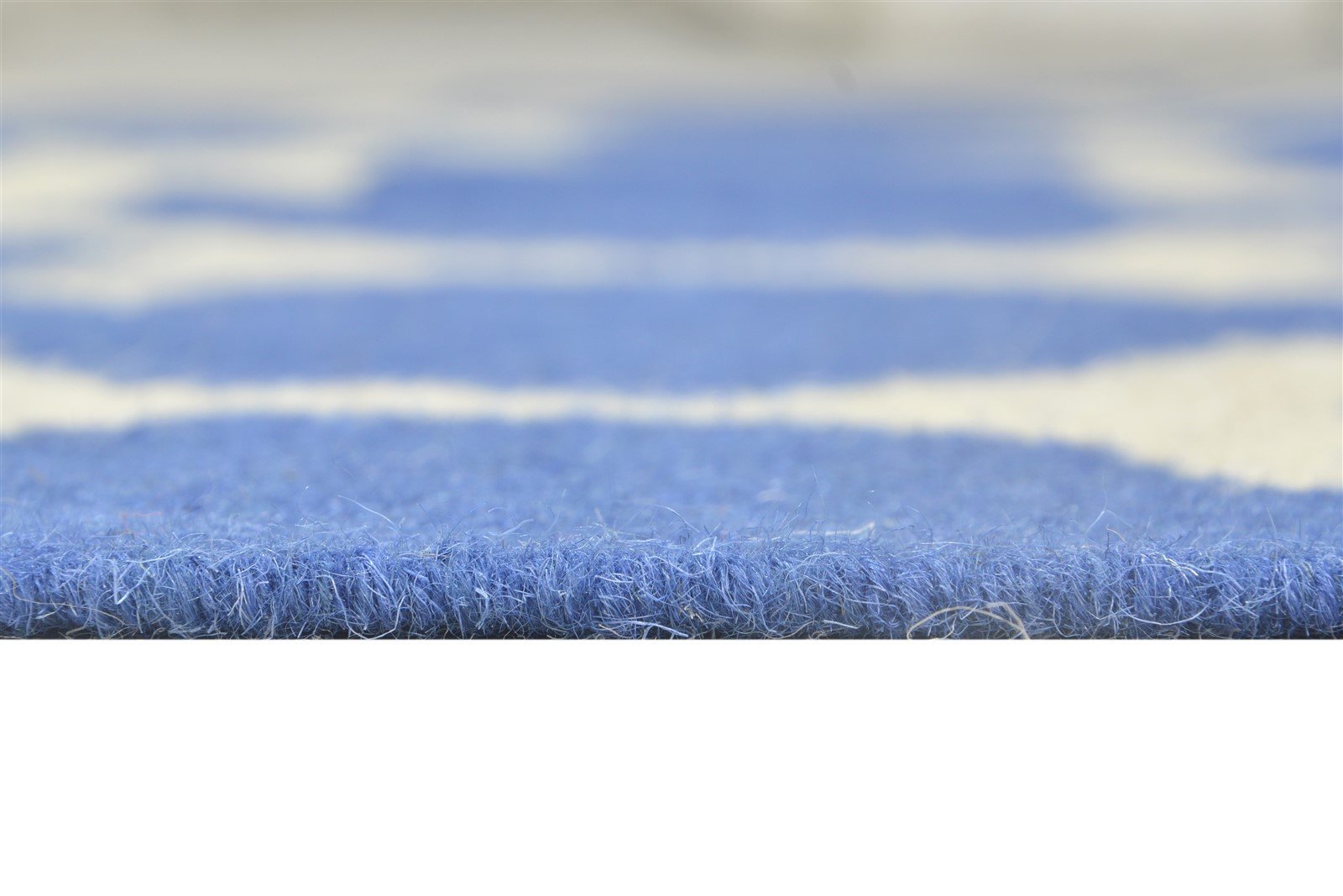 Wool Blue Rug 5' X 7' Modern Dhurrie Moroccan Trellis Room Size Carpet   7864379637909