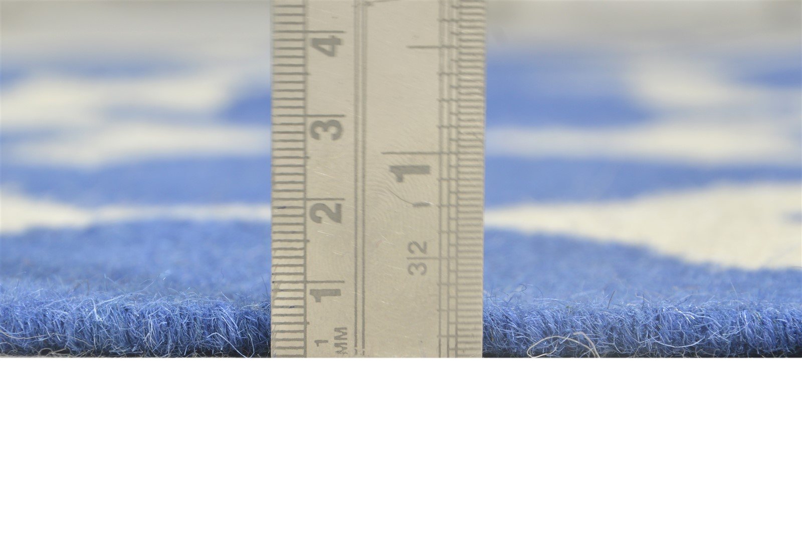 Wool Blue Rug 5' X 7' Modern Dhurrie Moroccan Trellis Room Size Carpet   7864379637909