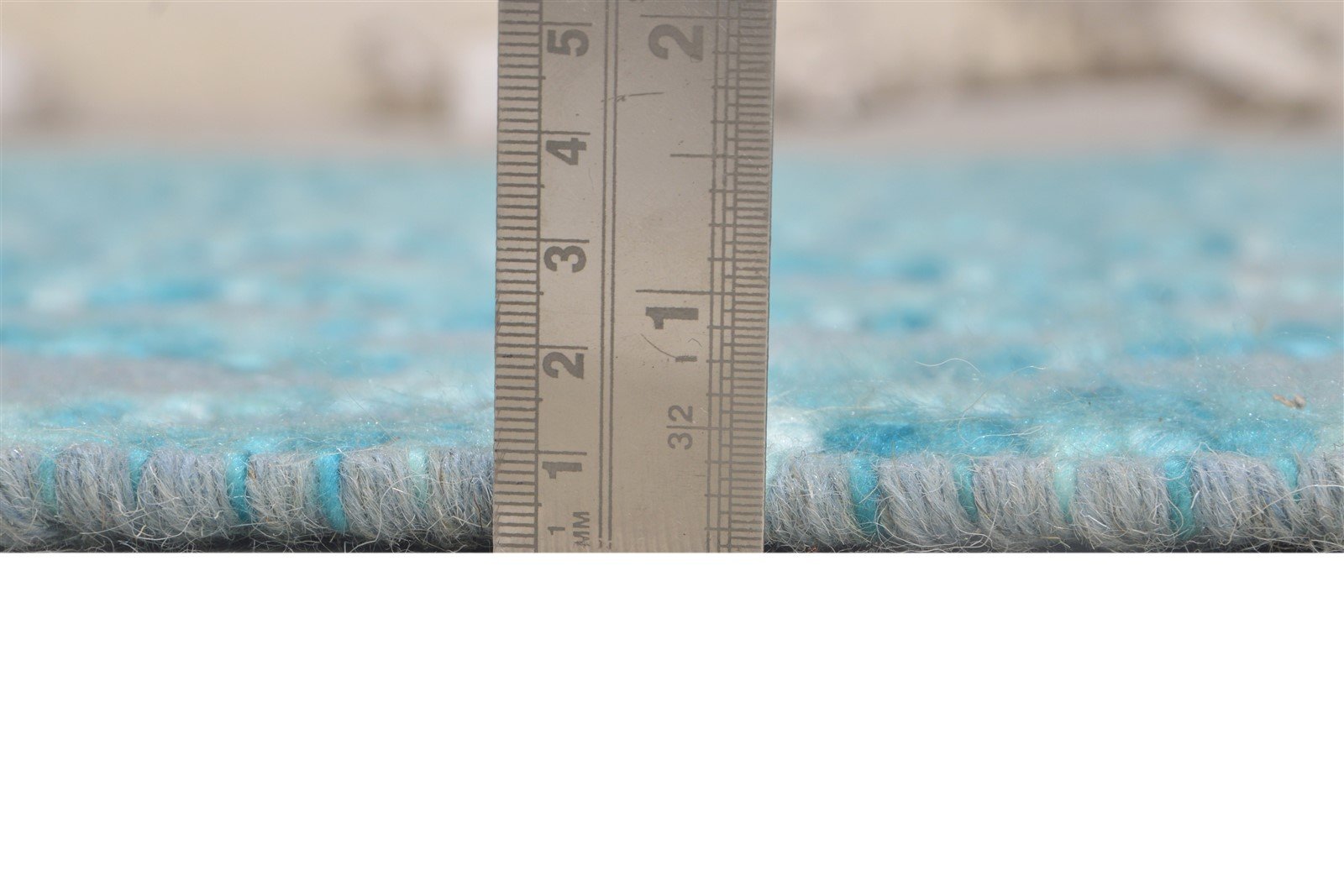 Wool Blue Rug 5' X 7' Modern Dhurrie Moroccan Trellis Room Size Carpet   7864481317013