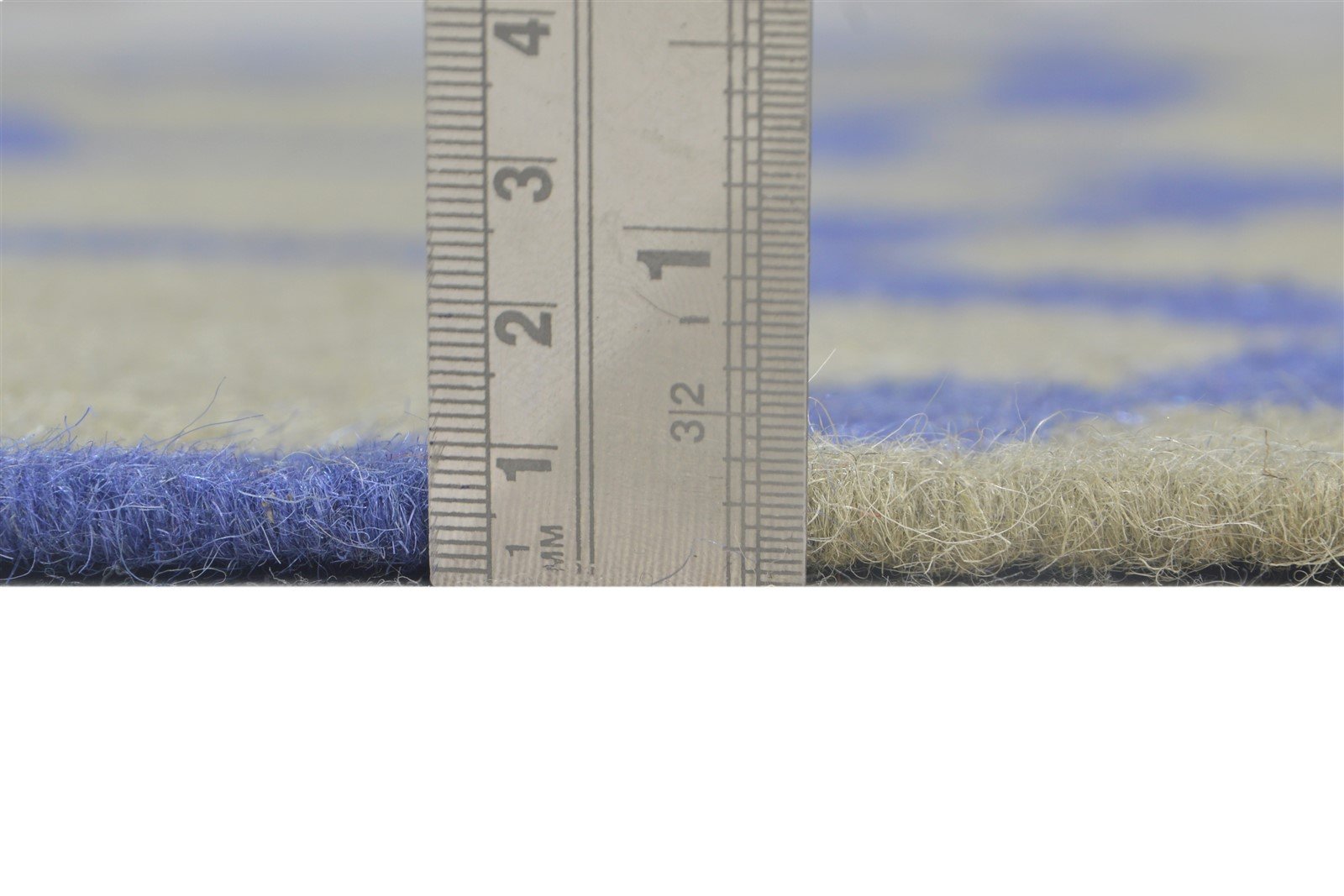 Wool Blue Rug 5' X 8' Modern Dhurrie Moroccan Trellis Room Size Carpet   7864382881941