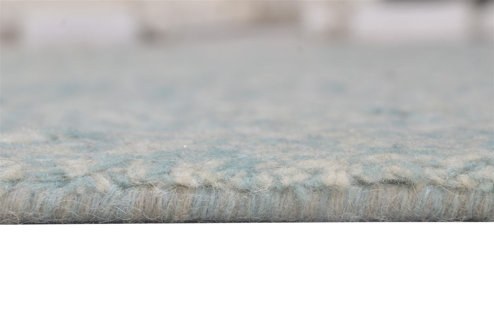 Wool Blue Rug 5' X 8' Modern Hand Knotted Moroccan Abstract Room Size Carpet   7864157503637