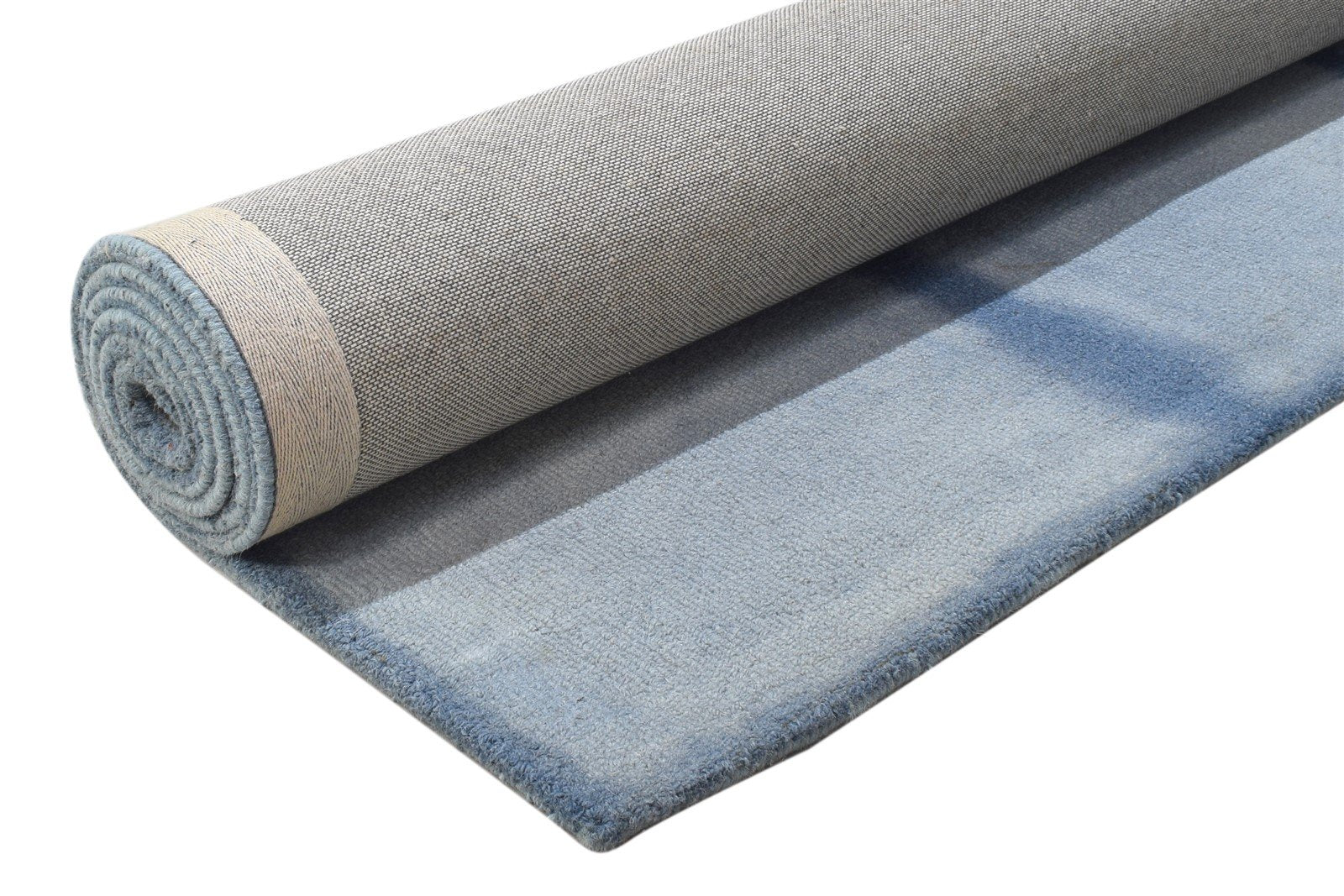 Wool Blue Rug 5' X 8' Modern Hand Tufted Shibori Tie Dye Room Size Carpet   7864284250261