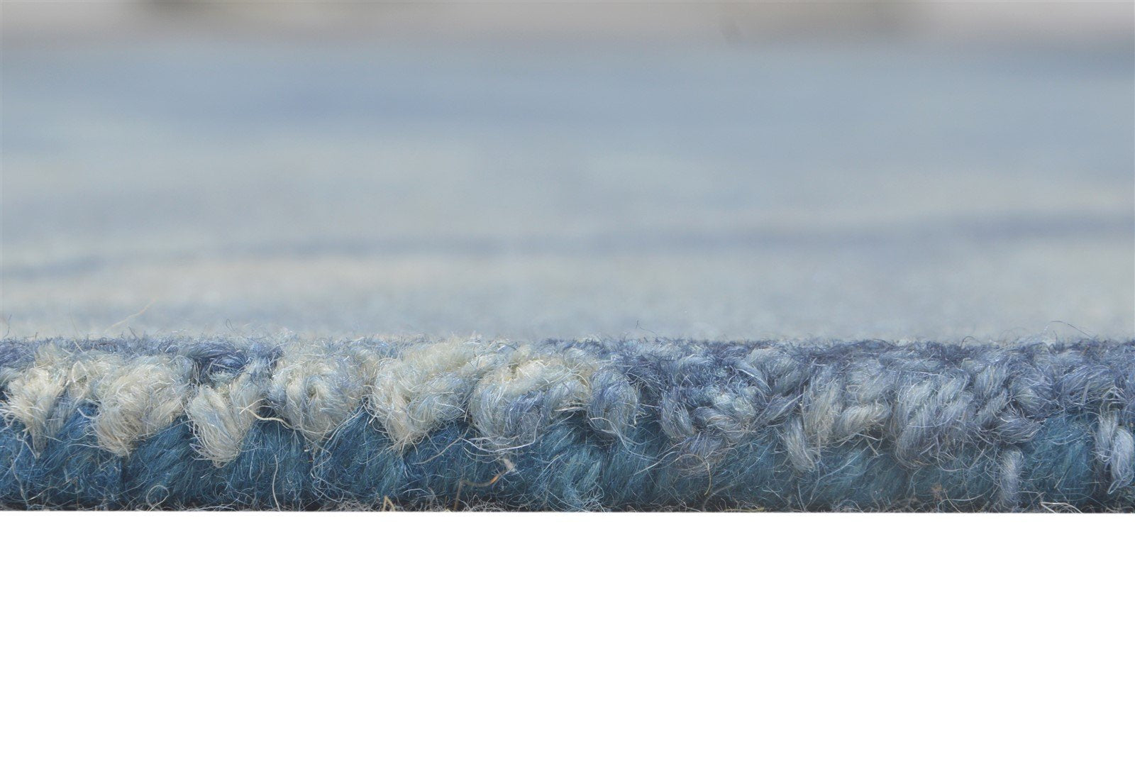 Wool Blue Rug 5' X 8' Modern Hand Tufted Shibori Tie Dye Room Size Carpet   7865203196053