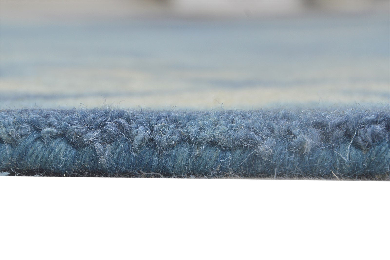 Wool Blue Rug 5' X 8' Modern Hand Tufted Shibori Tie Dye Room Size Carpet   7865204474005