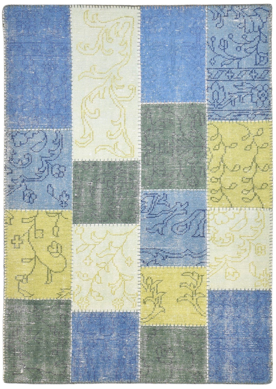 Wool Blue Rug 5' X 8' Persian Hand Knotted Mughal Oriental Room Size Carpet   7864904056981