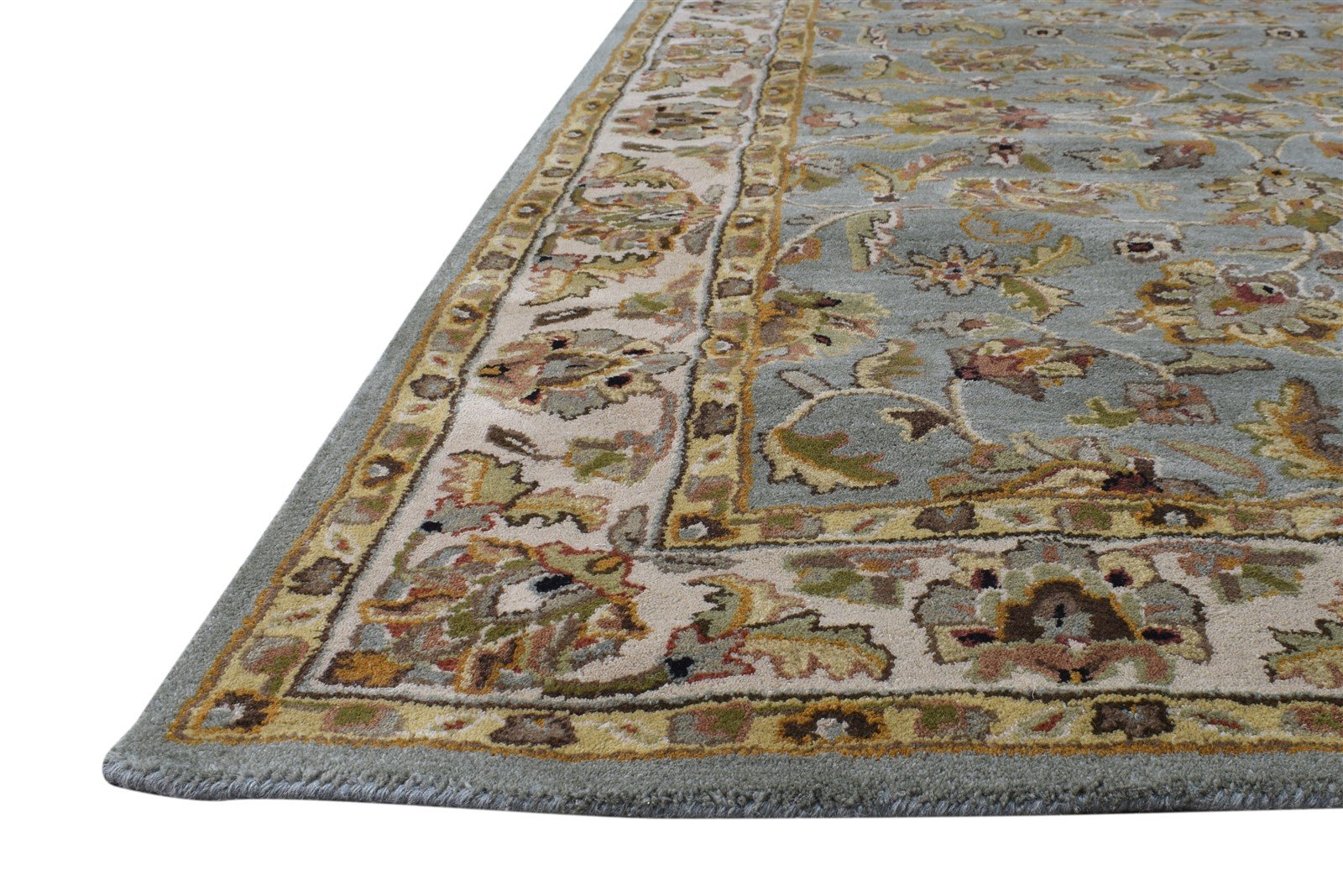 Wool Blue Rug 5' X 8' Persian Hand Tufted Kashan Oriental Room Size Carpet   7865177145493