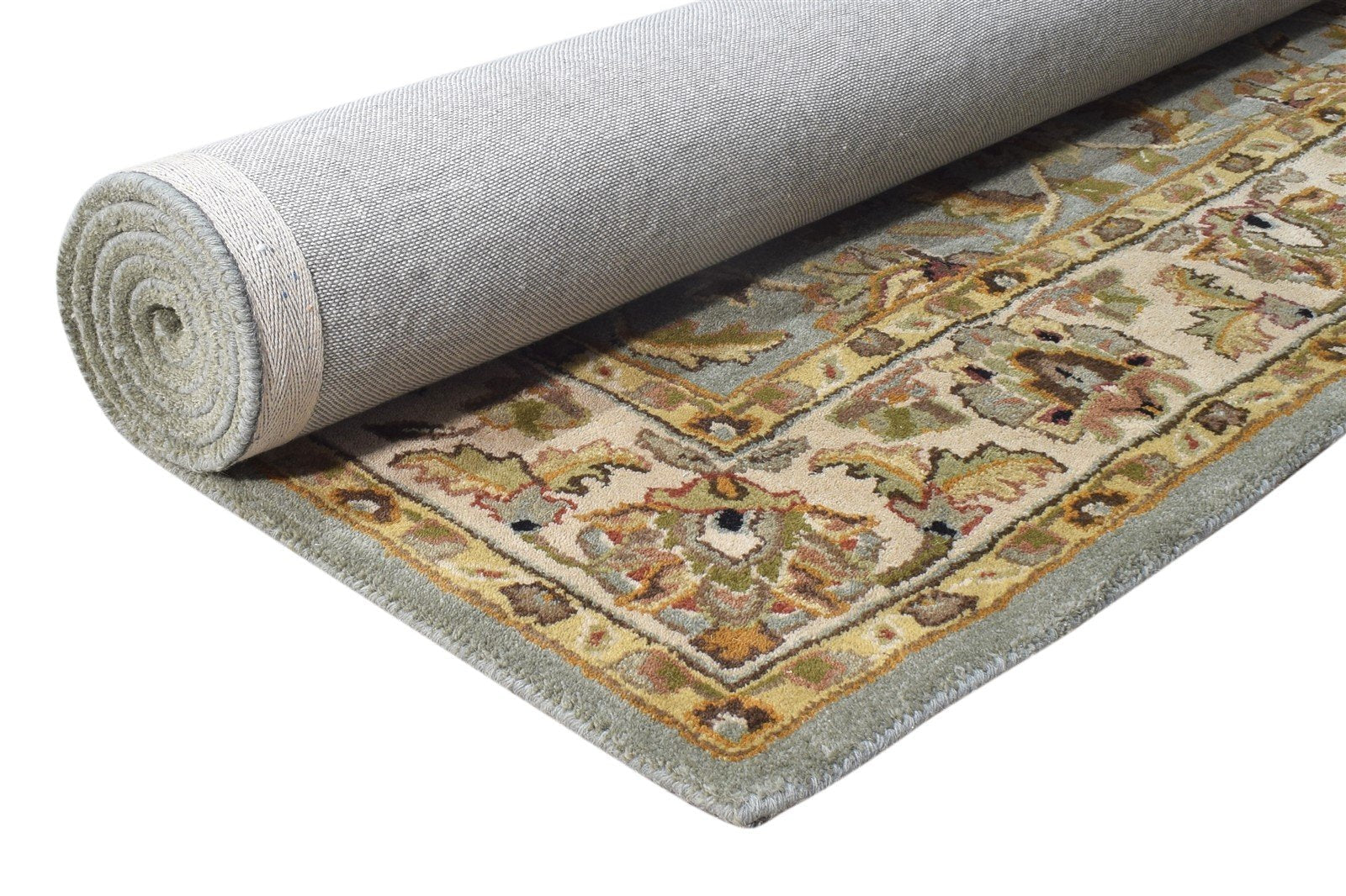 Wool Blue Rug 5' X 8' Persian Hand Tufted Kashan Oriental Room Size Carpet   7865177145493