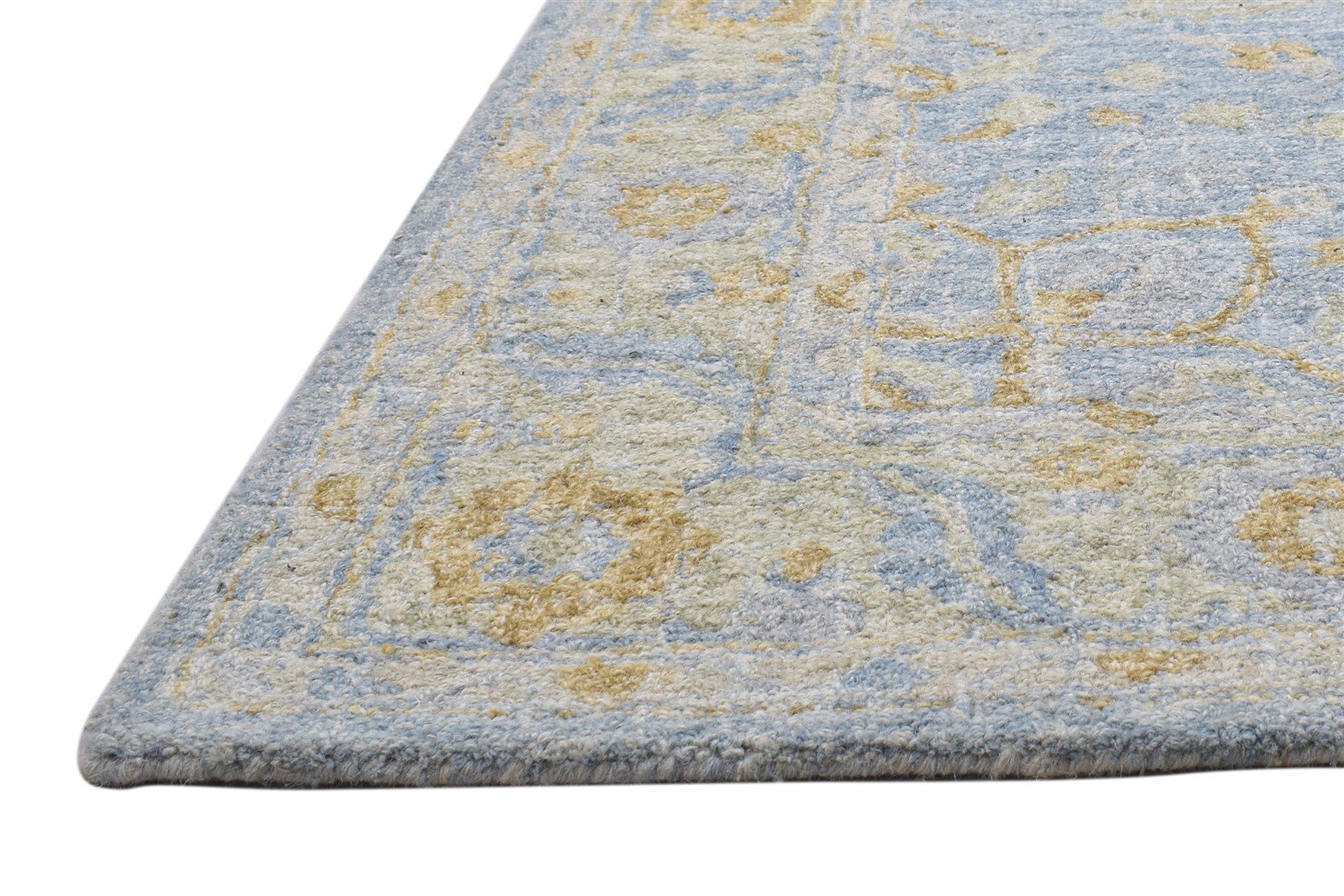 Wool Blue Rug 5' X 8' Persian Hand Tufted Oushak Oriental Room Size Carpet   7864093442197