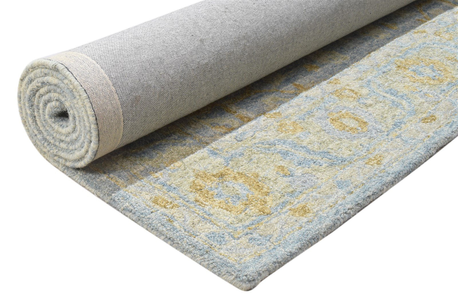 Wool Blue Rug 5' X 8' Persian Hand Tufted Oushak Oriental Room Size Carpet   7864093442197