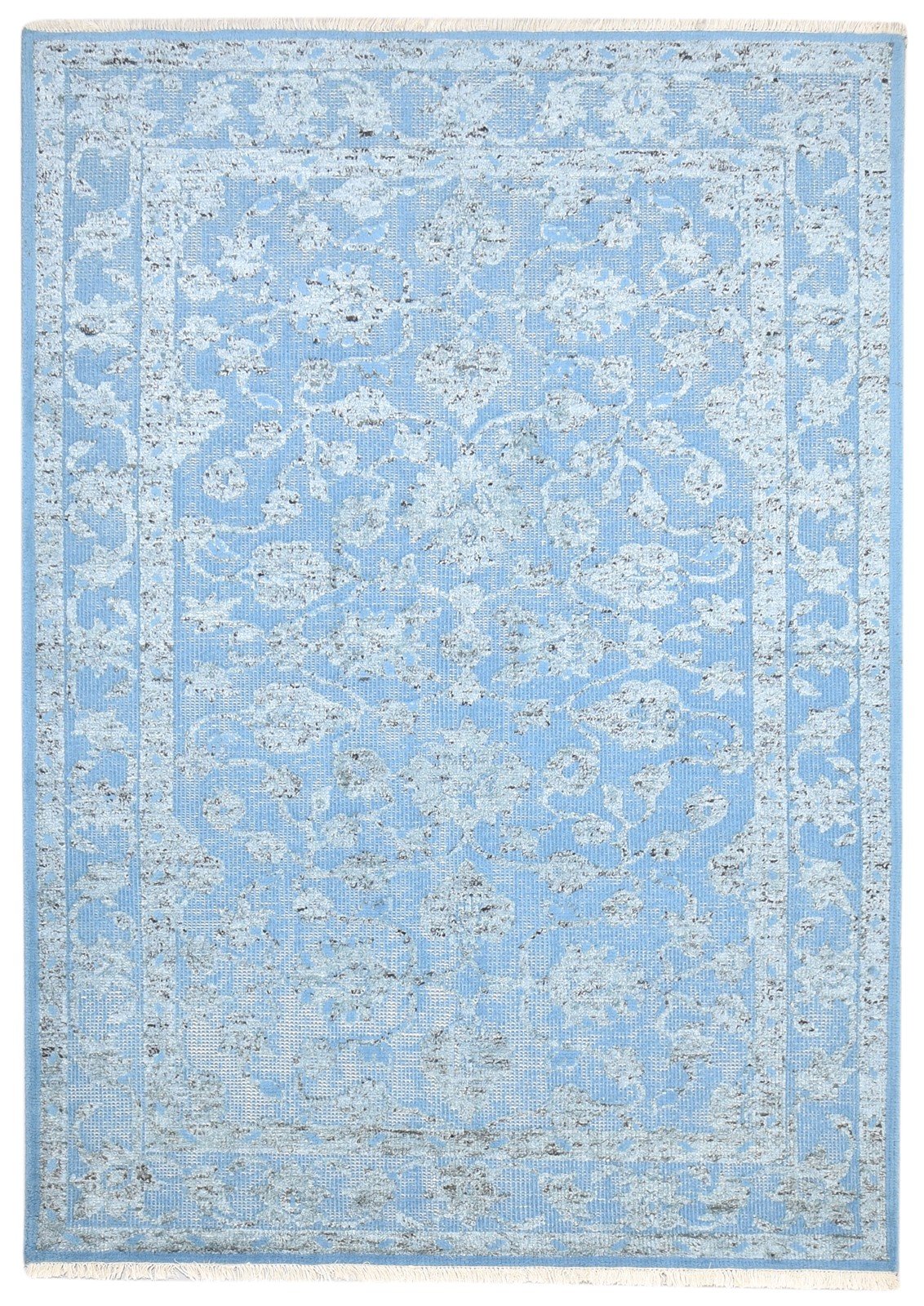 Wool Blue Rug 6' X 8' Persian Hand Knotted Oushak Oriental Room Size Carpet   7864897110165