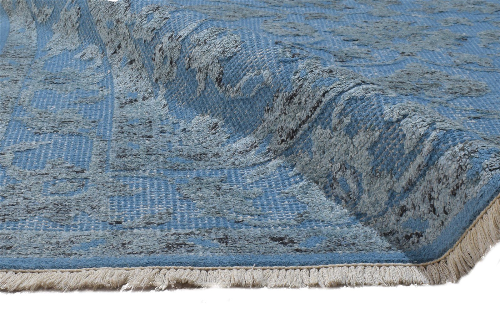 Wool Blue Rug 6' X 8' Persian Hand Knotted Oushak Oriental Room Size Carpet   7864897110165