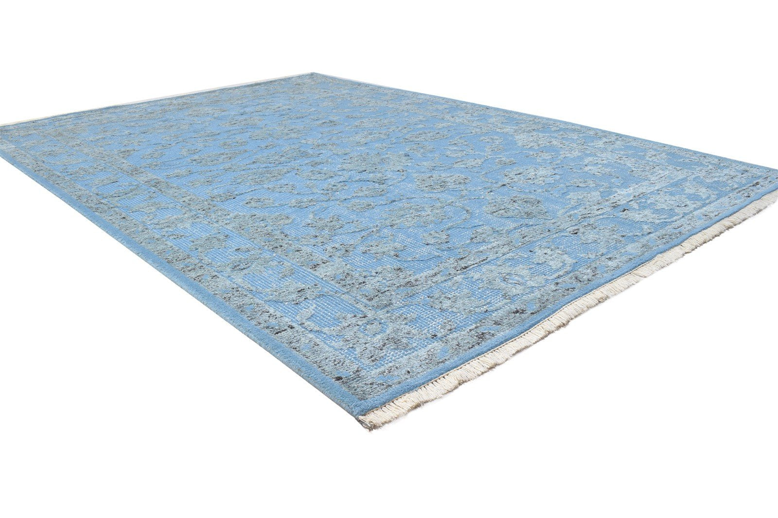 Wool Blue Rug 6' X 8' Persian Hand Knotted Oushak Oriental Room Size Carpet   7864897110165