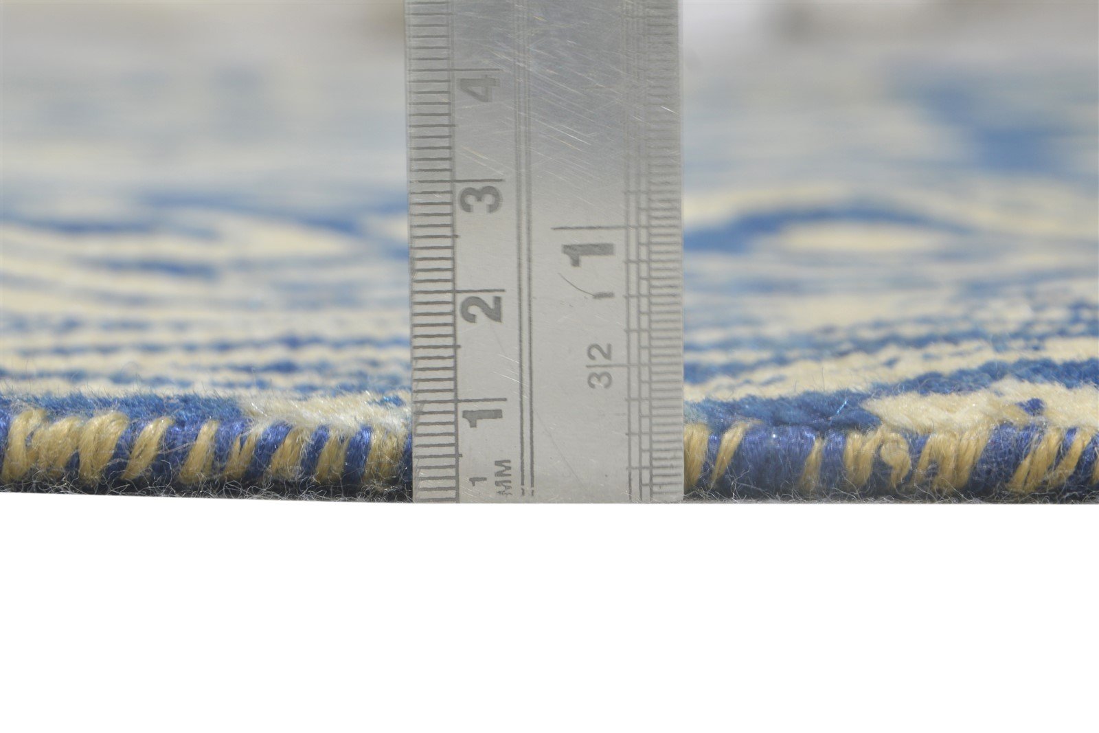 Wool Blue Rug 6' X 9' Transitional Hand Knotted European Ikat Room Size Carpet   7864615174293