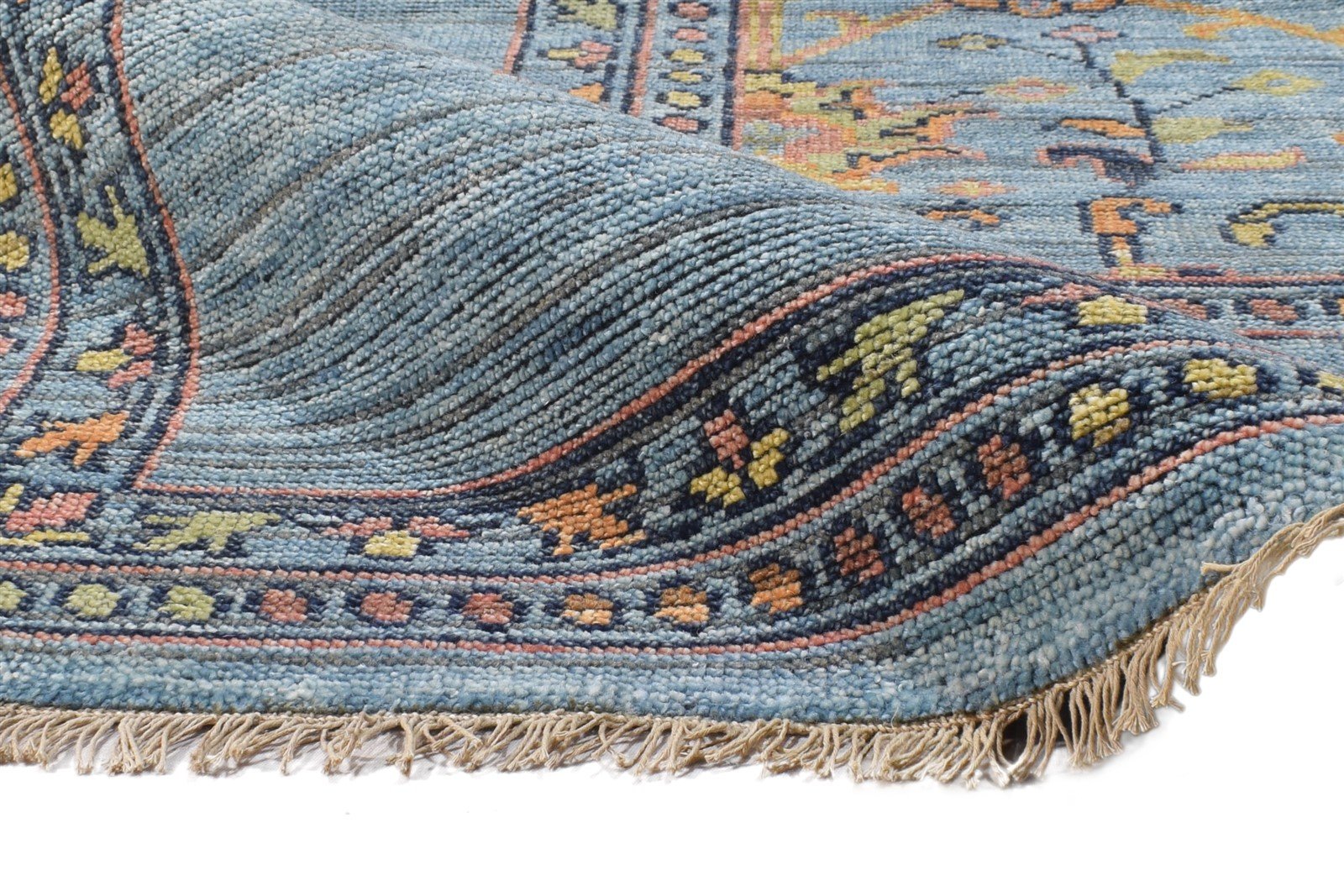 Wool Blue Rug 8' X 10' Persian Hand Knotted Oushak Oriental Large Carpet   7865011077269