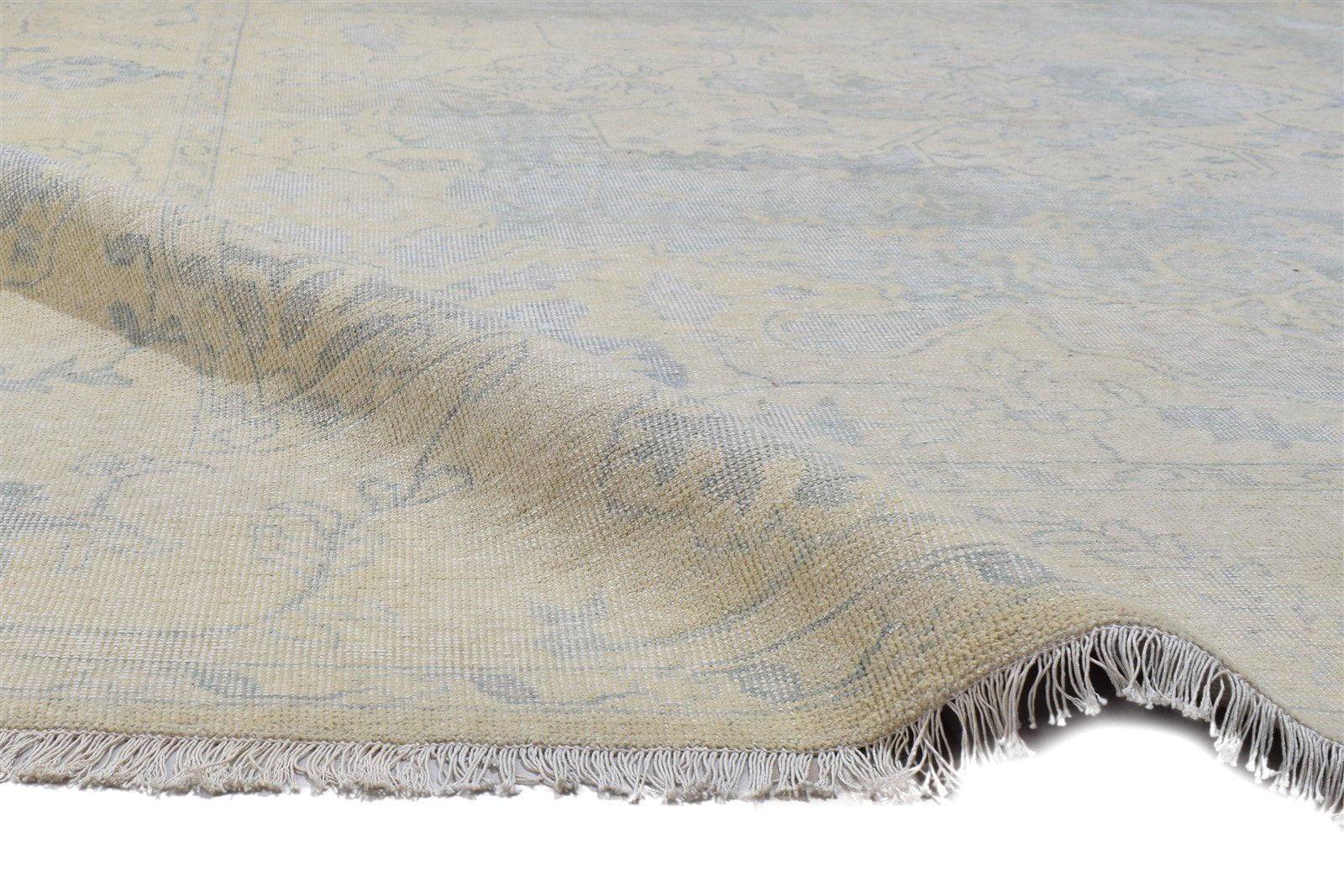 Wool Blue Rug 8' X 10' Persian Hand Knotted Oushak Oriental Large Carpet   7864169627797