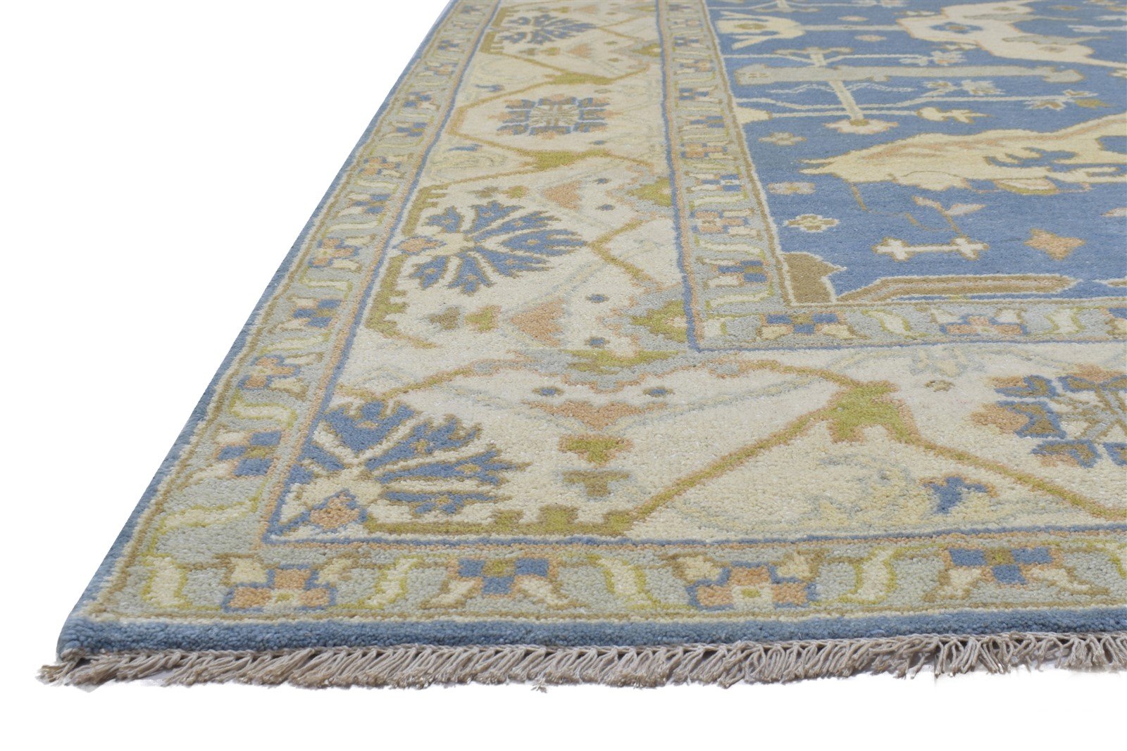 Wool Blue Rug 8' X 10' Persian Hand Knotted Oushak Oriental Large Carpet   7864184635541