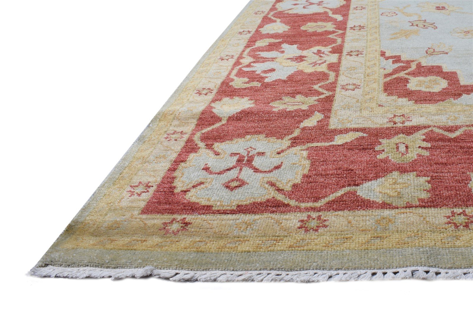 Wool Blue Rug 8' X 10' Persian Hand Knotted Oushak Oriental Large Carpet   7864600199317