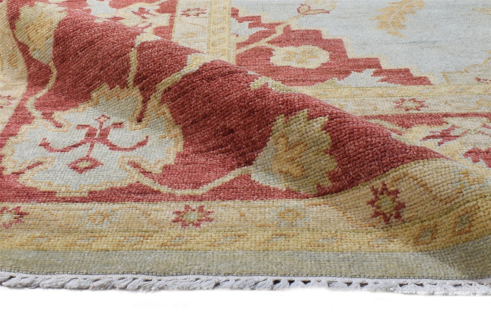 Wool Blue Rug 8' X 10' Persian Hand Knotted Oushak Oriental Large Carpet   7864600199317