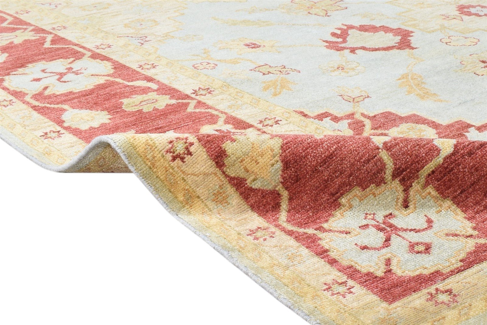 Wool Blue Rug 8' X 10' Persian Hand Knotted Oushak Oriental Large Carpet   7864600199317