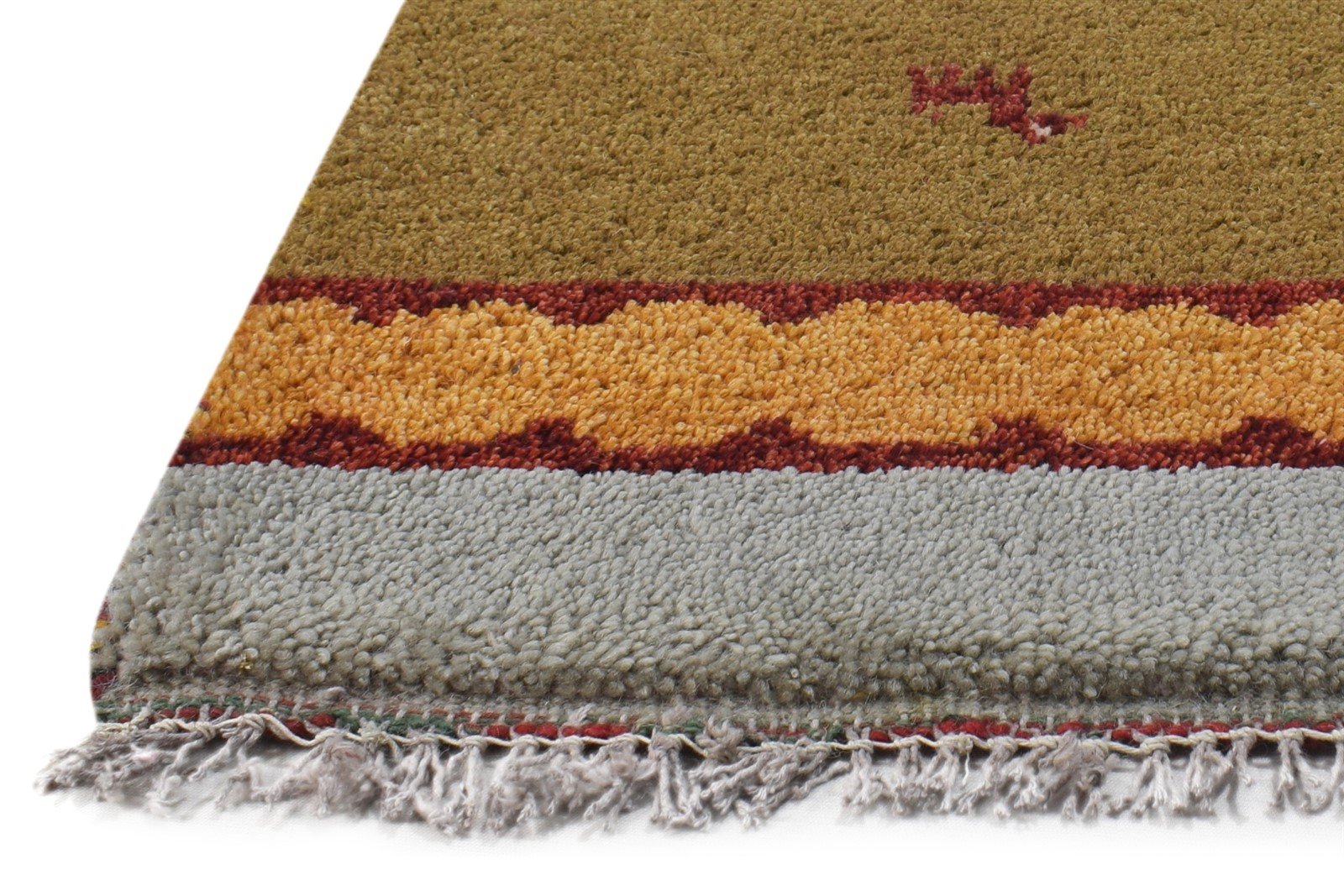 Annalise Wool Brown Rug 1' X 2' Tribal Hand Knotted Gabbeh Southwestern   7864500813973