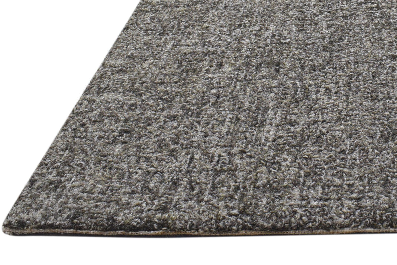 Wool Brown Rug 2' X 3' Modern Hand Tufted Scandinavian Solid Small Carpet   7864134402197