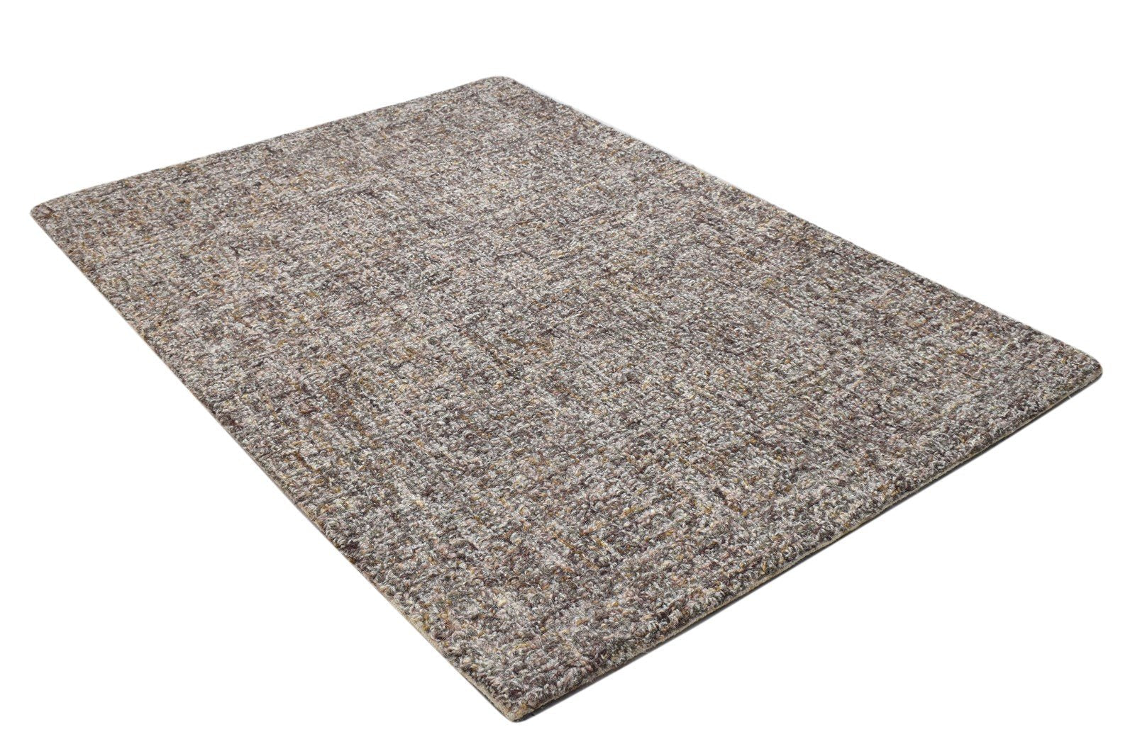 Danyette Wool Brown Rug 2' X 3' Modern Hand Tufted Scandinavian Solid   7864817975445