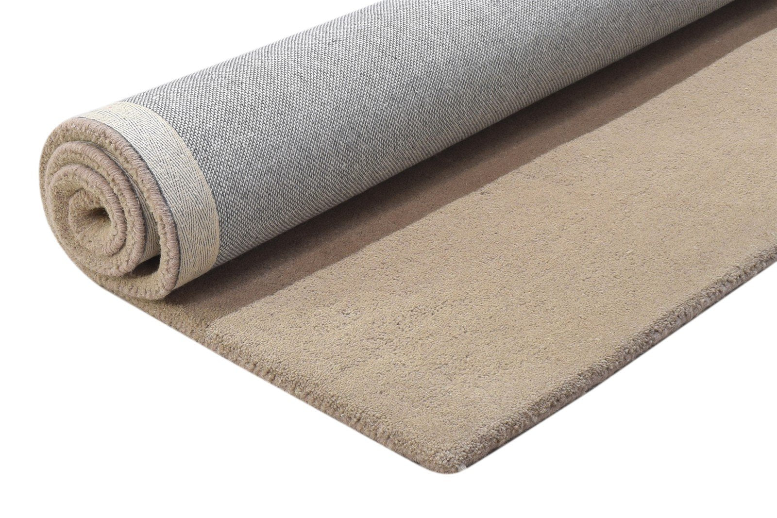 Wool Brown Rug 3' X 5' Modern Hand Tufted Scandinavian Solid Room Size Carpet   7864310235285