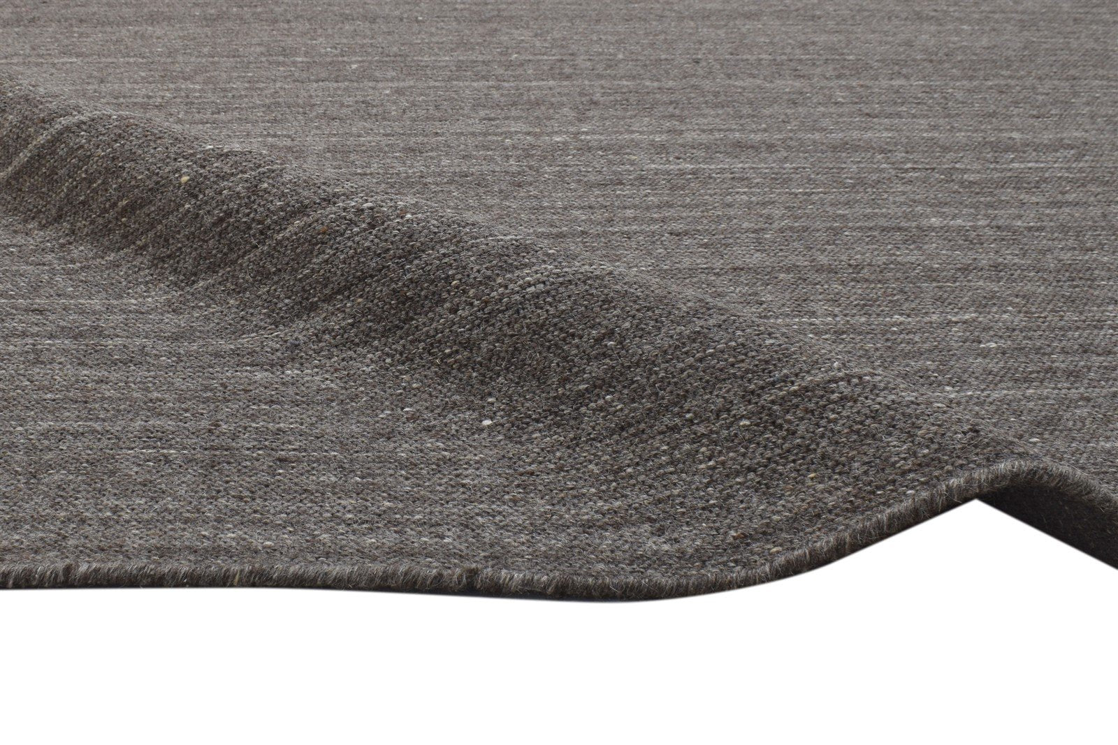Wool Brown Rug 5' X 6' Modern Handloom Scandinavian Solid Room Size Carpet   7864152195221