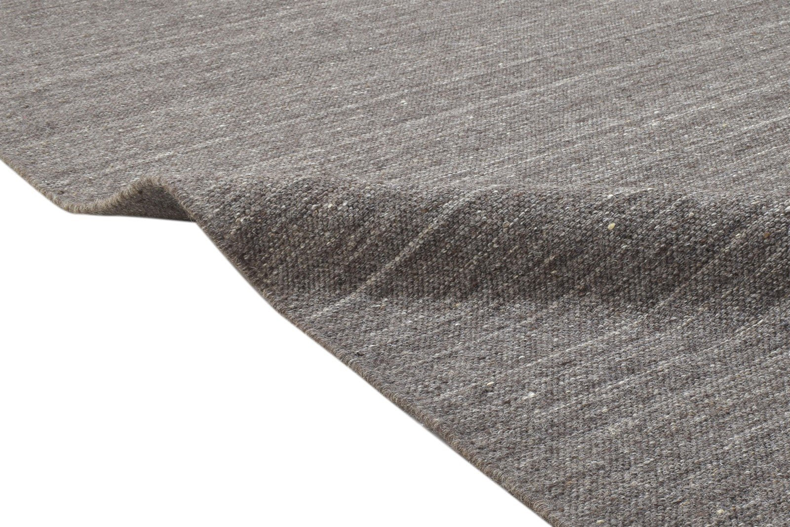 Wool Brown Rug 5' X 6' Modern Handloom Scandinavian Solid Room Size Carpet   7864152195221