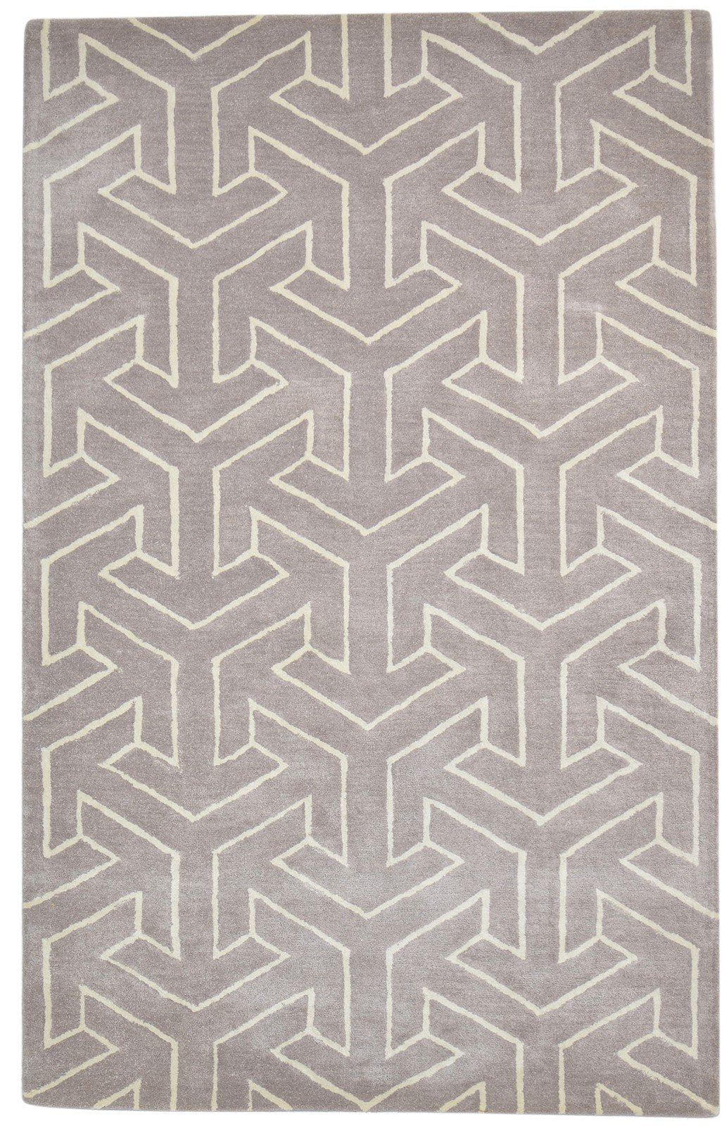 Mabel Wool Brown Rug 5' X 8' Modern Hand Tufted Indian Arrow   7864279105685
