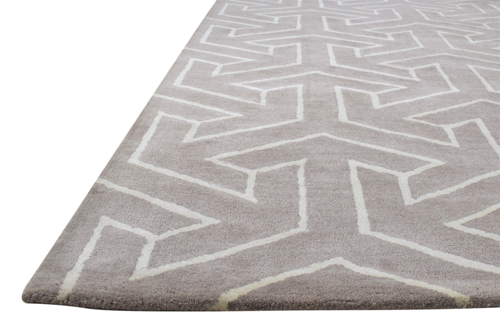 Mabel Wool Brown Rug 5' X 8' Modern Hand Tufted Indian Arrow   7864279105685