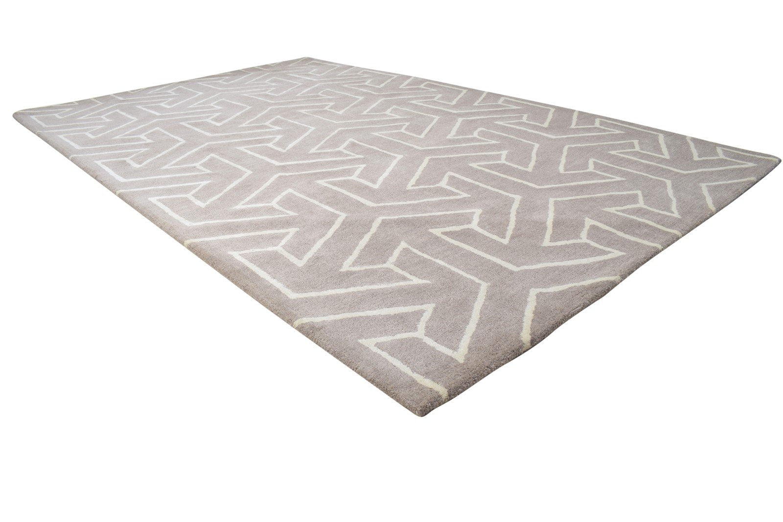 Mabel Wool Brown Rug 5' X 8' Modern Hand Tufted Indian Arrow   7864279105685