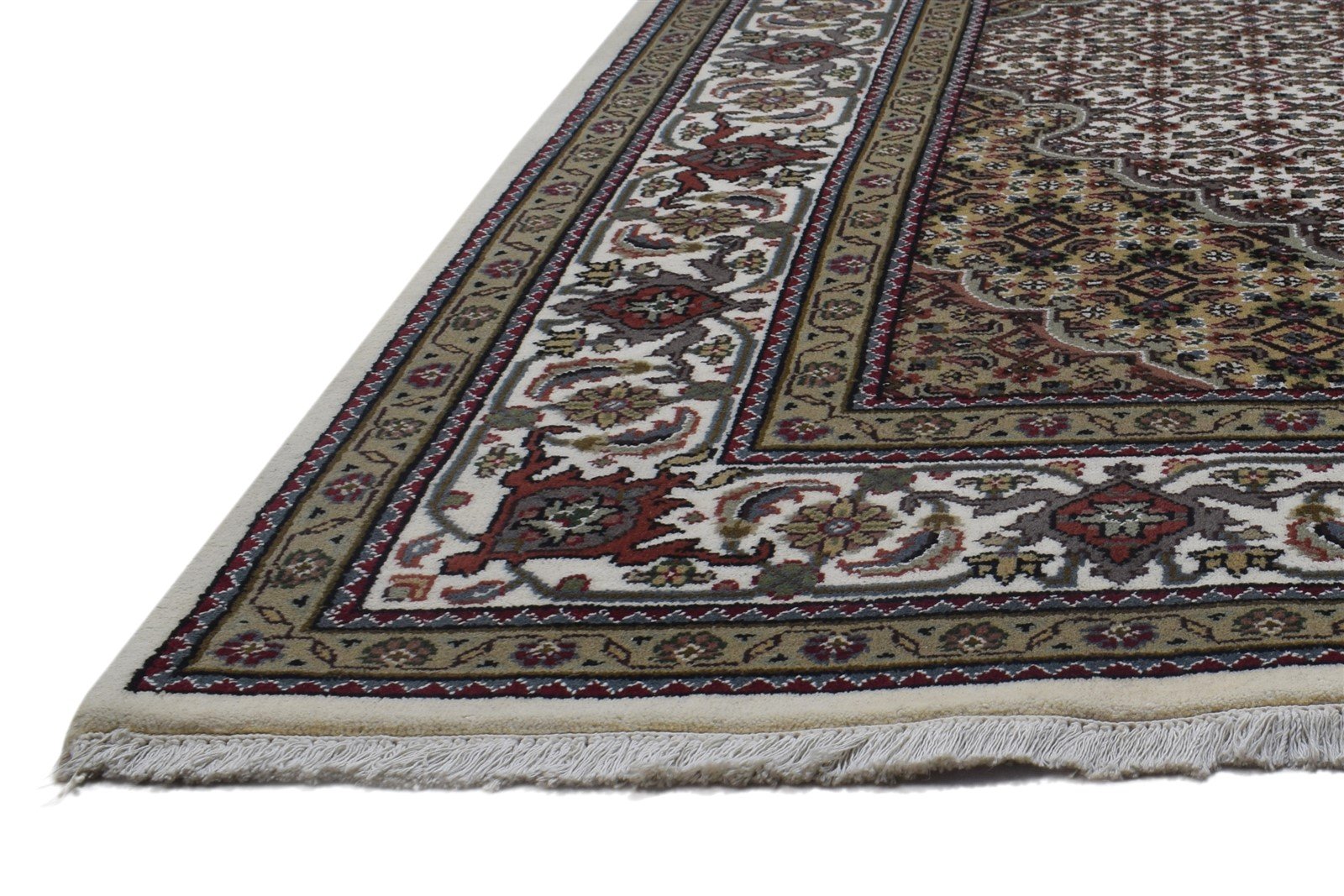 Vivie Wool Brown Rug 6' X 6' Persian Hand Knotted Bijar Oriental   7864862572693