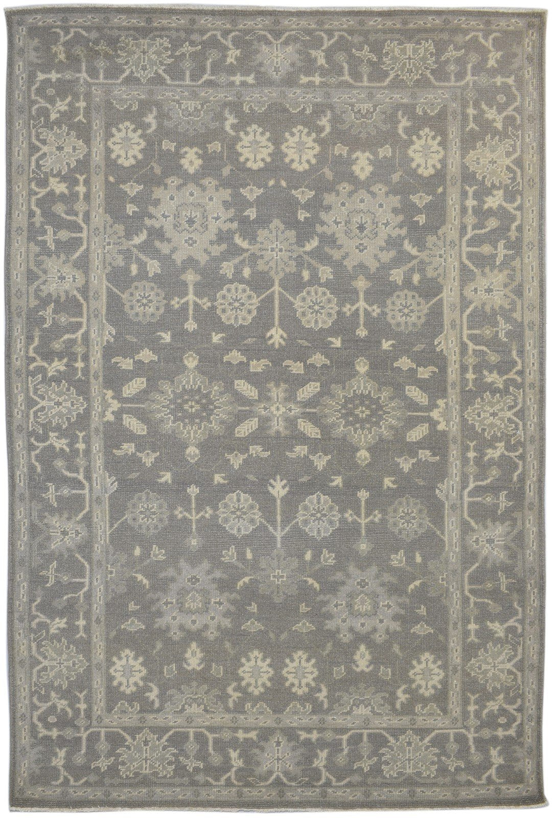 Wool Brown Rug 6' X 9' Persian Hand Knotted Oushak Oriental Room Size Carpet   7860689928341
