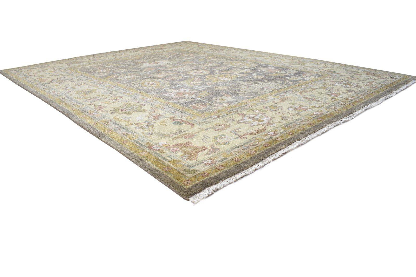 Wool Brown Rug 8' X 10' Persian Hand Knotted Oushak Oriental Large Carpet   7864497930389