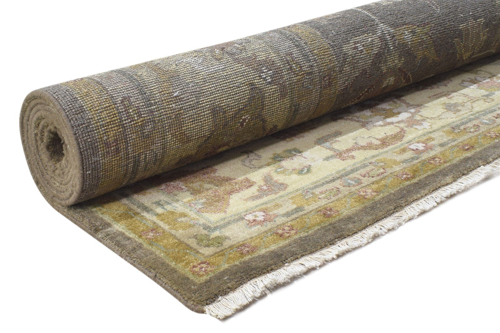 Wool Brown Rug 8' X 10' Persian Hand Knotted Oushak Oriental Large Carpet   7864497930389