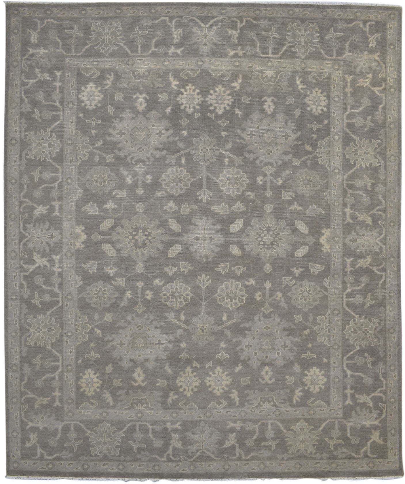 Wool Brown Rug 8' X 10' Persian Hand Knotted Oushak Oriental Large Carpet   7860688814229
