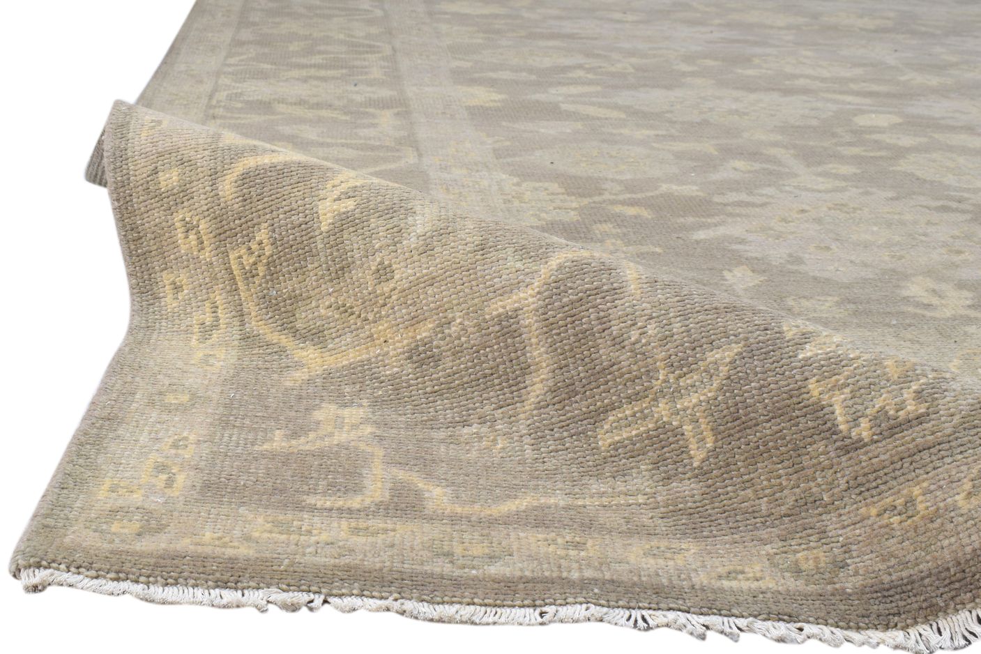 Wool Brown Rug 8' X 10' Persian Hand Knotted Oushak Oriental Large Carpet   7860688814229