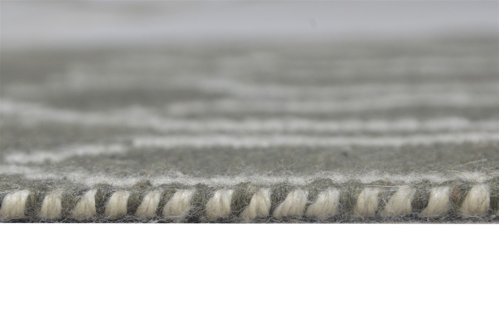 Wool Charcoal Rug 3' X 5' Modern Dhurrie Scandinavian Nordic Room Size Carpet   7864669569173