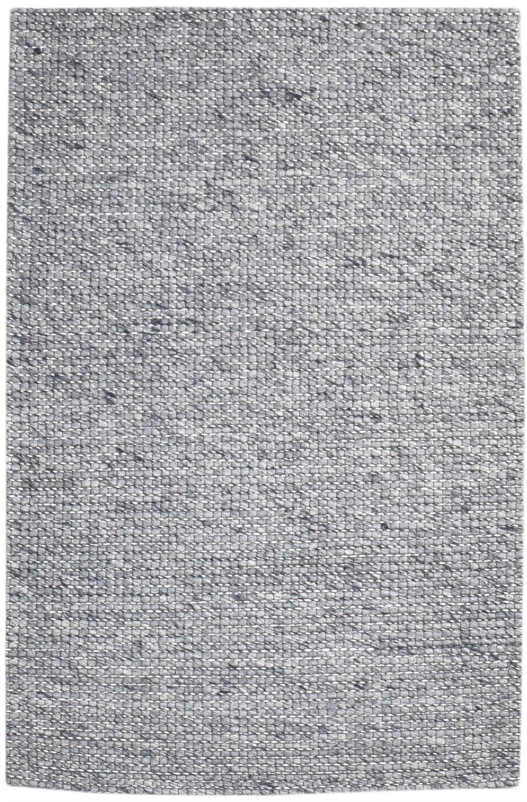 Wool Charcoal Rug 4' X 6' Modern Hand Woven Scandinavian Solid Room Size Carpet   7865144705173