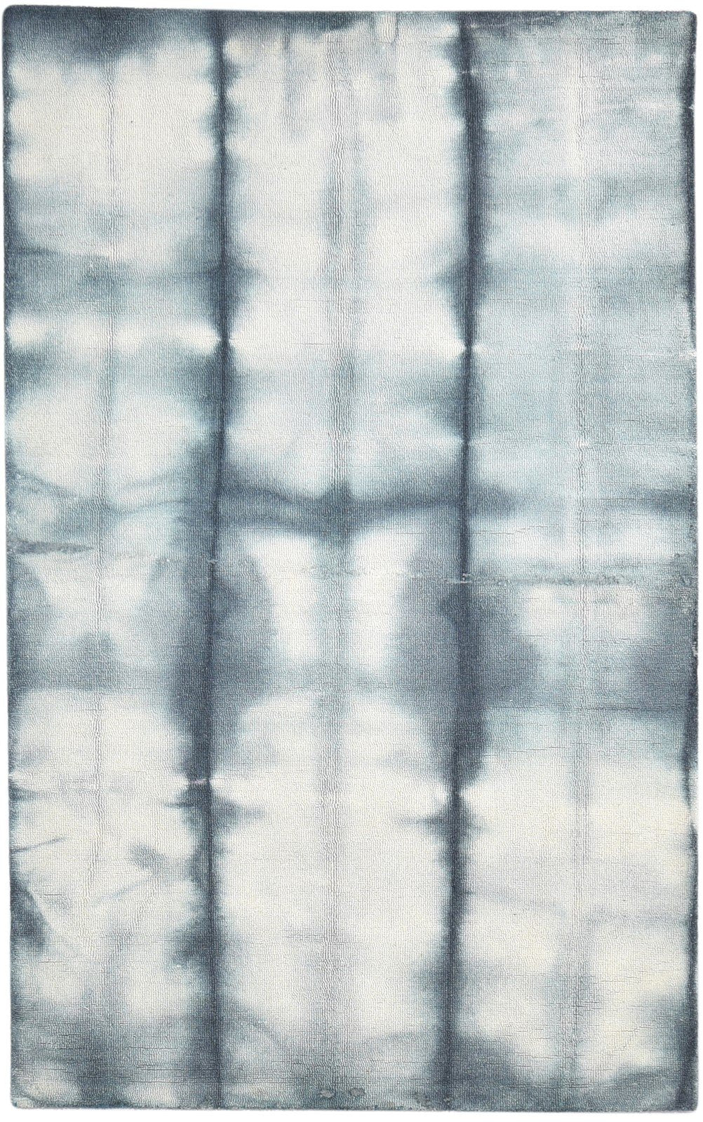 Janean Wool Charcoal Rug 5' X 8' Modern Hand Tufted Shibori Tie Dye   7865171738773