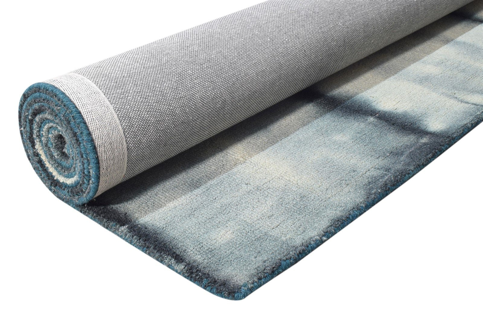 Janean Wool Charcoal Rug 5' X 8' Modern Hand Tufted Shibori Tie Dye   7865171738773