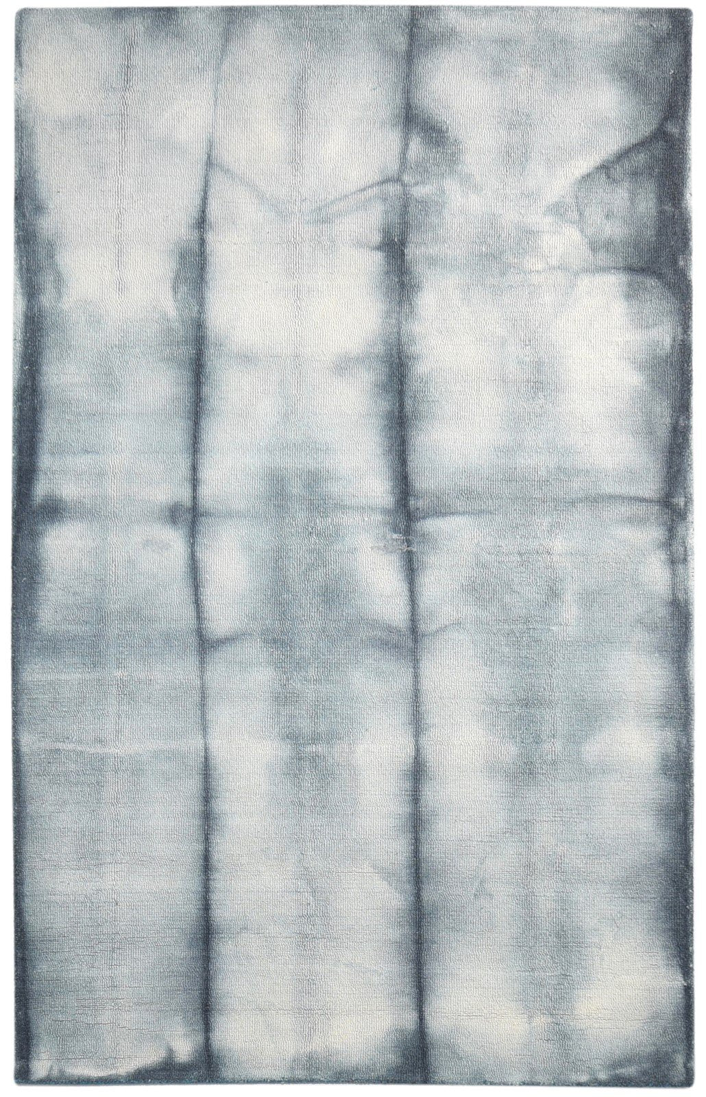 Wool Charcoal Rug 5' X 8' Modern Hand Tufted Shibori Tie Dye Room Size Carpet   7865257656469
