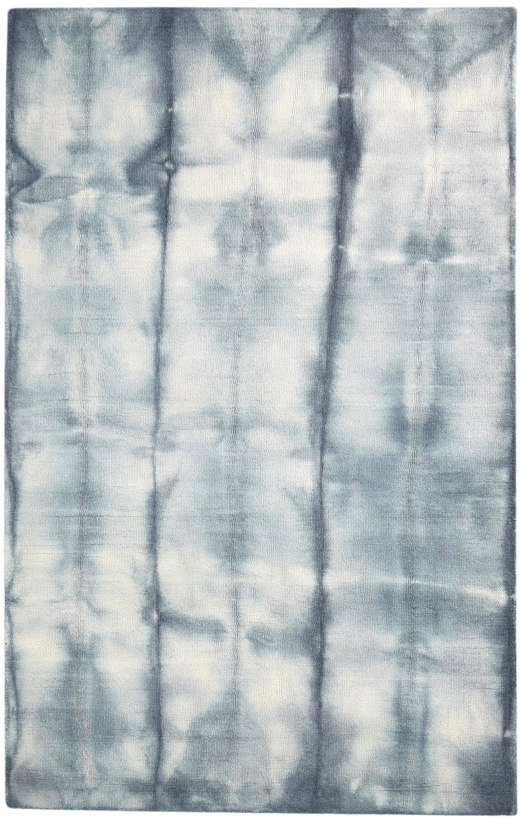 Wool Charcoal Rug 5' X 8' Modern Hand Tufted Shibori Tie Dye Room Size Carpet   7865258901653