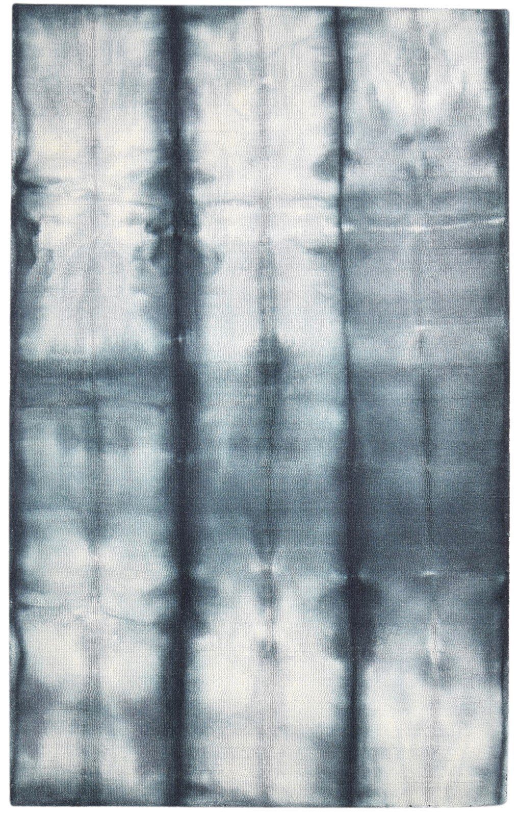 Wool Charcoal Rug 5' X 8' Modern Hand Tufted Shibori Tie Dye Room Size Carpet   7865173835925