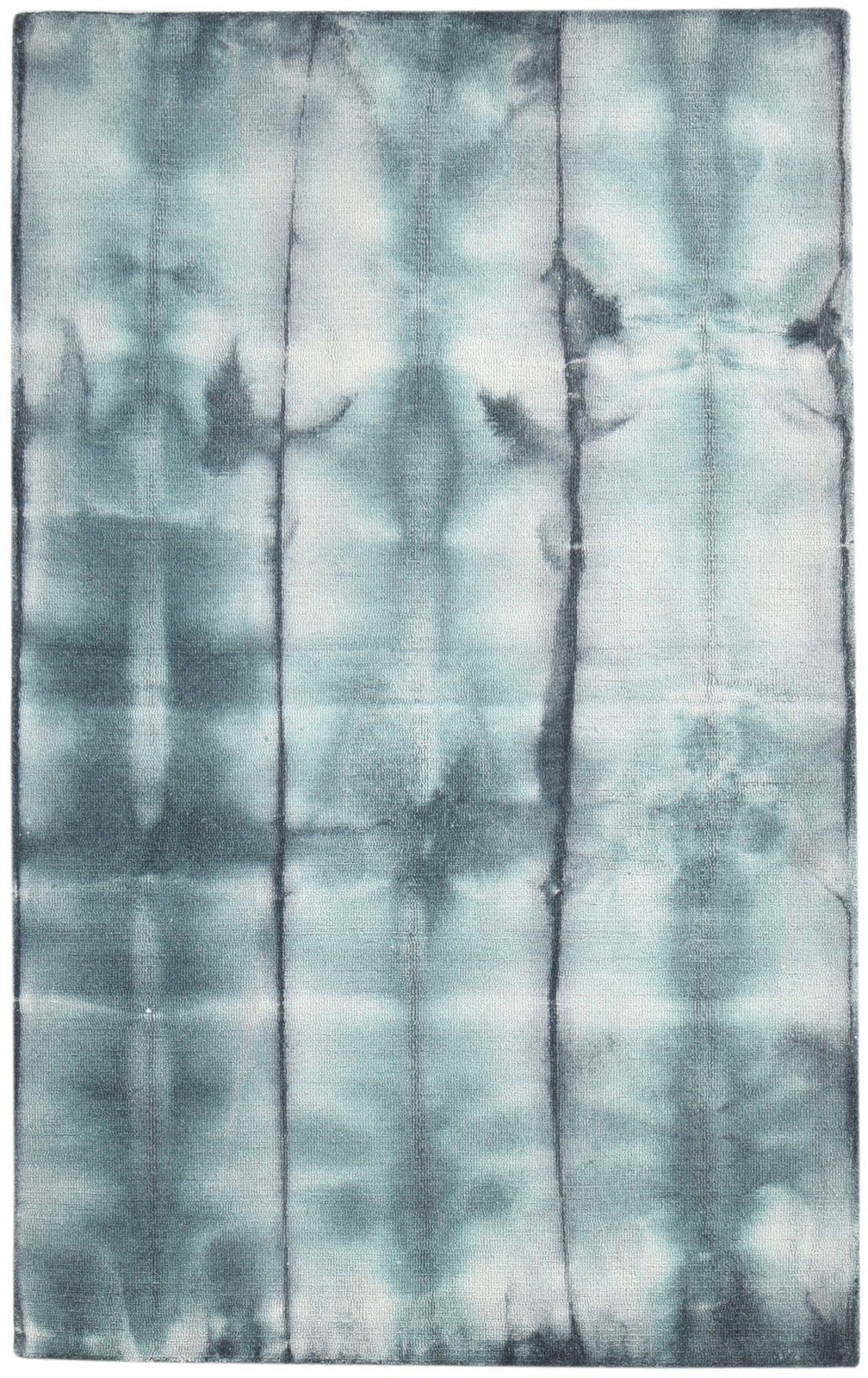Wool Charcoal Rug 5' X 8' Modern Hand Tufted Shibori Tie Dye Room Size Carpet   7865174818965
