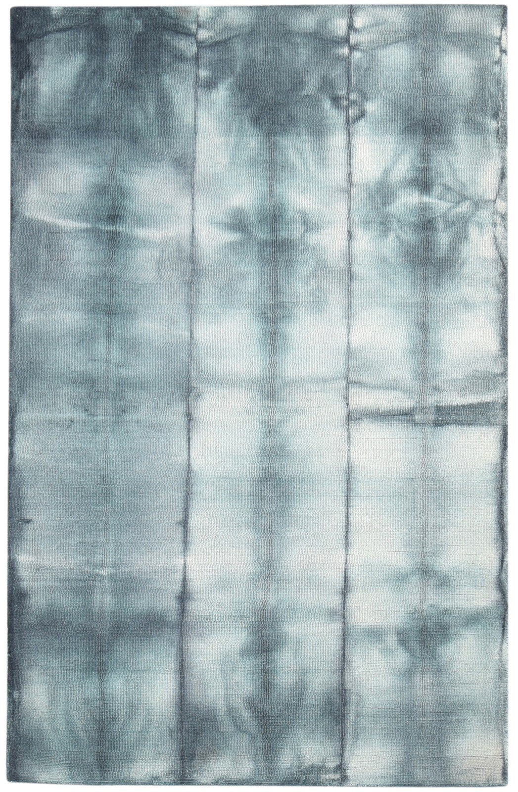 Wool Charcoal Rug 5' X 8' Modern Hand Tufted Shibori Tie Dye Room Size Carpet   7865175703701